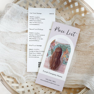 Simple Modern Travel Agency Price List Rack Card