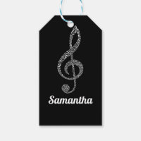Simple Modern Treble Clef White Notes Illustrated
