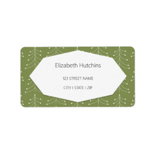 Simple Modern Tree pattern Label