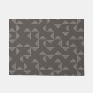 Simple, modern, trendy geometric graphic pattern doormat