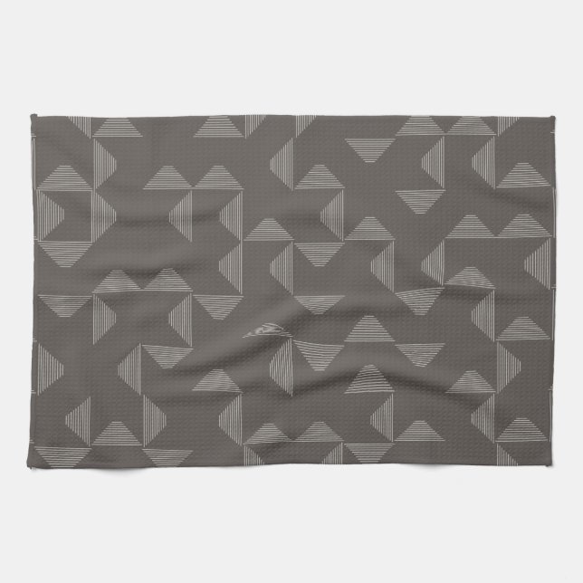 Simple, modern, trendy geometric graphic pattern tea towel (Horizontal)