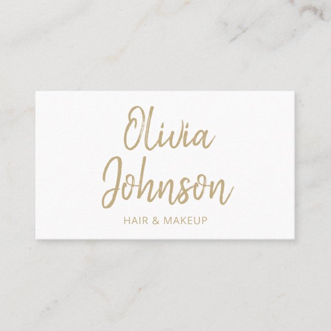 Simple Modern Trendy Hand Lettered Business Card (Front)