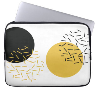 Simple, modern, trendy urban geometric graphic art laptop sleeve