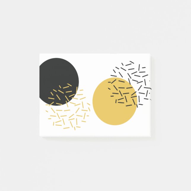 Simple, modern, trendy urban geometric graphic art post-it notes (Front)