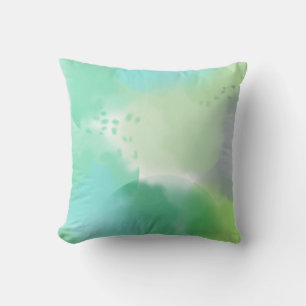 SIMPLE MODERN TURQUOISE  GREEN GEOMETRIC ABSTRACT CUSHION
