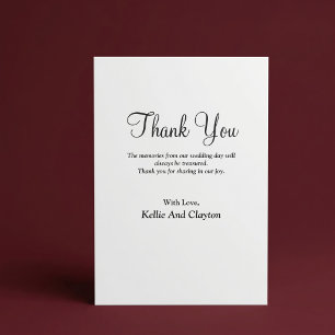Simple Modern Type Thank You Card