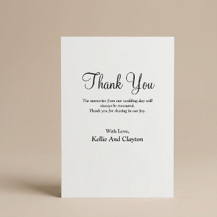 Simple Modern Type Thank You Card
