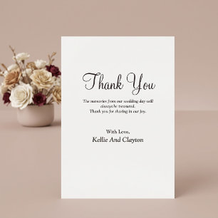 Simple Modern Type Thank You Card