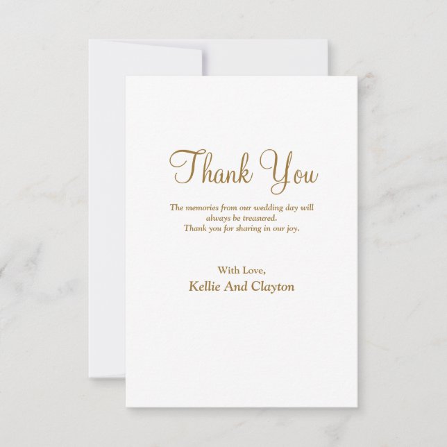 Simple Modern Type Thank You Card (Front)