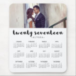 Simple Modern Typography 2017 Photo Calendar Mouse Pad<br><div class="desc">This simple yet elegant 2017 calendar mouse pad features modern typography that reads "twenty seventeen",  with room for you to personalise with your name and a favourite photo.</div>