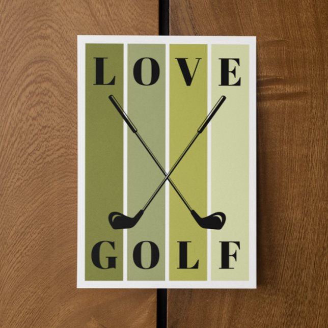 Simple Modern Typography Golf Blank Card (Creator Uploaded)