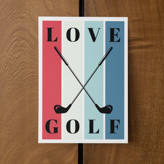 Simple Modern Typography Golf Blank Card (Creator Uploaded)