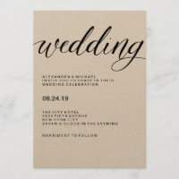 Simple Modern Typography on Kraft Paper