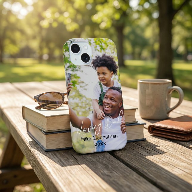 Simple modern typography  photo create your own  iPhone 15 case (Creator Uploaded)