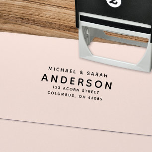 Simple Modern Typography  Return Address  Self-inking Stamp
