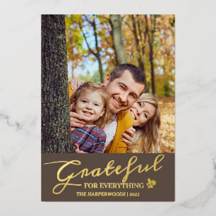 Simple Modern Typography thanksgiving family photo