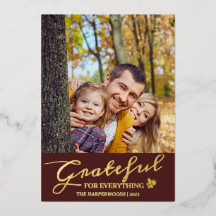 Simple Modern Typography thanksgiving family photo