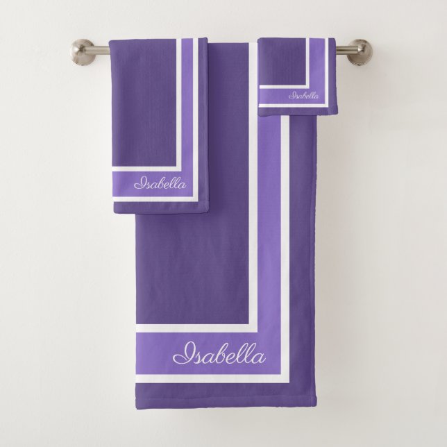 Simple Modern Ultra Violet Bath Towel Set (Insitu)