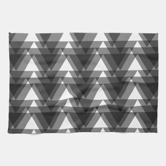 Simple, modern, urban, bold transparent triangles tea towel (Horizontal)