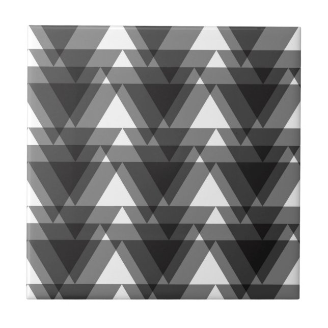 Simple, modern, urban, bold transparent triangles tile (Front)