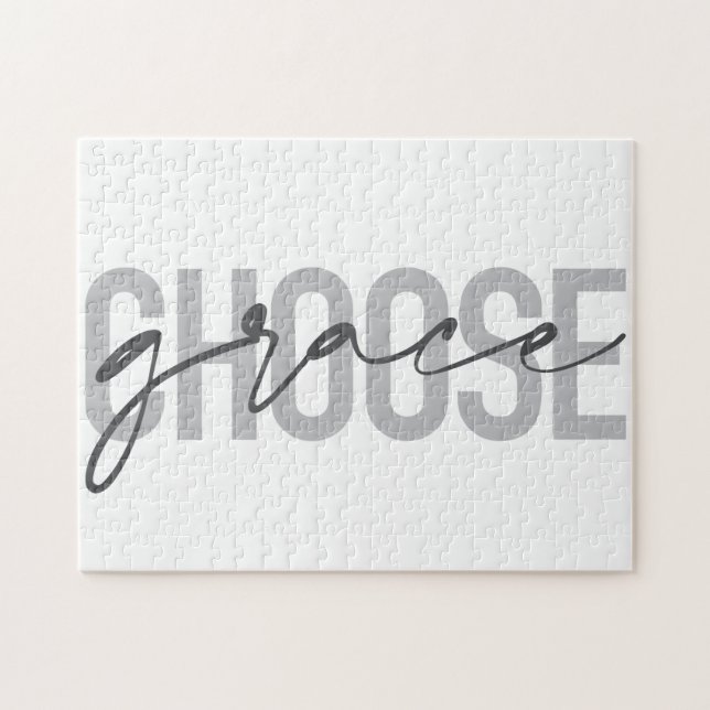 Simple, modern, urban, cool design Choose Grace Jigsaw Puzzle (Horizontal)