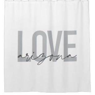 Simple, modern, urban, cool design Love Arizona Shower Curtain