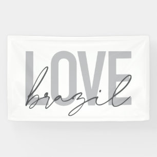 Simple, modern, urban, cool design Love Brazil Banner
