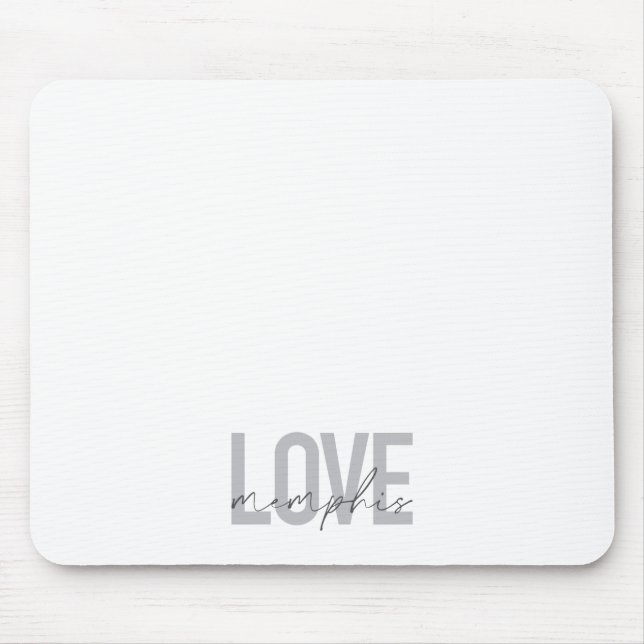 Simple, modern, urban, cool design Love Memphis Mouse Pad (Front)