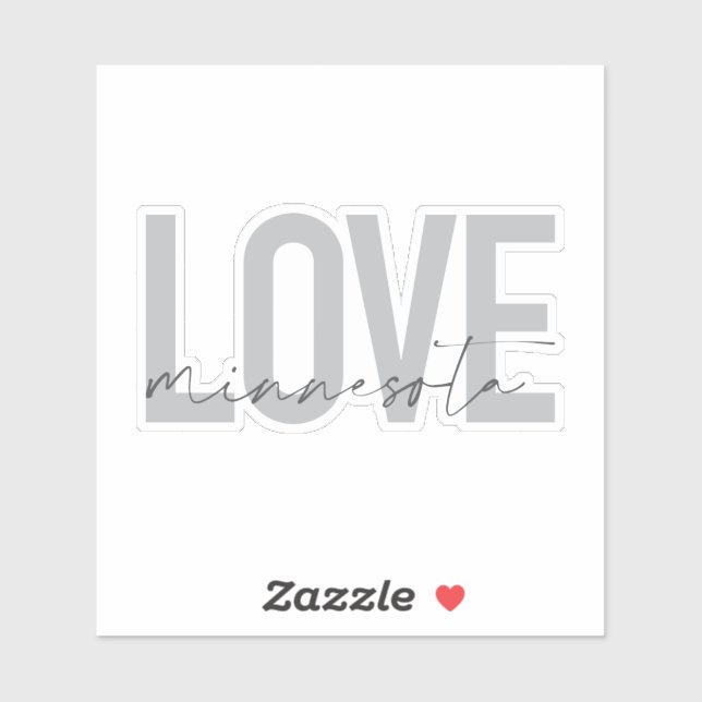 Simple, modern, urban, cool design Love Minnesota (Sheet)