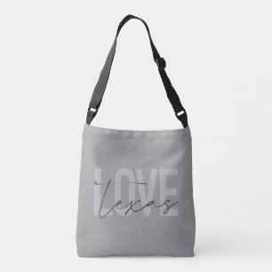 Simple, modern, urban, cool design Love Texas Crossbody Bag