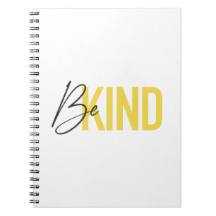 Simple, modern, urban cool vibrant design Be Kind Notebook