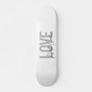 Simple, modern, urban design Love North Carolina Skateboard