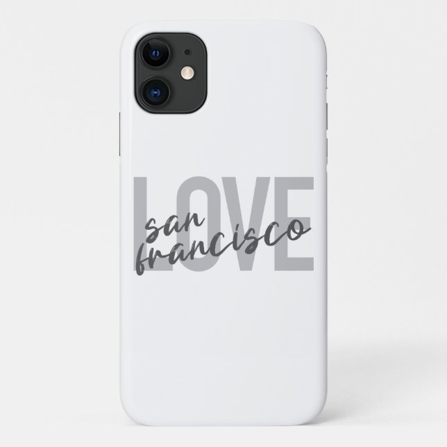 Simple, modern, urban design Love San Francisco Case-Mate iPhone Case (Back)