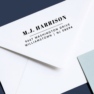 Simple Modern Vintage Professional Return Address Self-inking Stamp