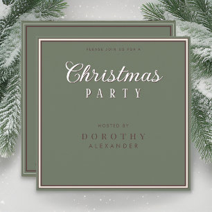 Simple Modern Vintage Typography Christmas Party Invitation