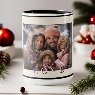 Simple Modern Vintage Typography Christmas Photo Mug