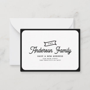 Simple Modern Vintage We Have A New Address Moving Card