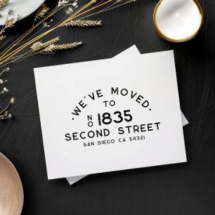 Simple Modern Vintage We've Moved Address  Announcement