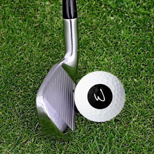 Simple Modern W (editable initial) Monogrammed Golf Balls