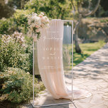 Simple Modern Wedding Acrylic Welcome Sign<br><div class="desc">Add a touch of minimal elegance to your special day with this Acrylic Sign. The clean and modern layout ensures that the sign is both stylish and easy to read. Our sign is perfect for couples who want to simplify their wedding planning process without sacrificing style. Personalise this elegant sign...</div>