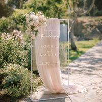 Simple Modern Wedding Acrylic Welcome Sign