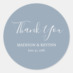 Simple Modern   Wedding  Classic Round Sticker