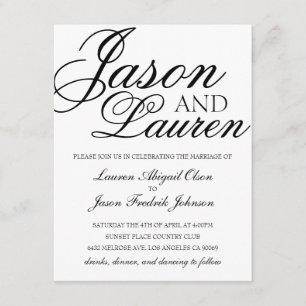Simple Modern Wedding Invitation