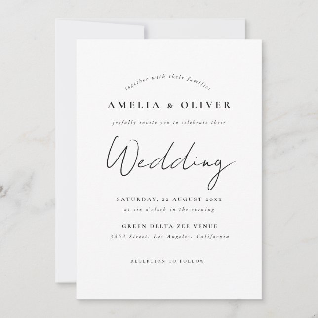 Simple Modern Wedding Invitation (Front)