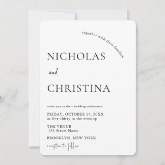 Simple Modern Wedding Invitation