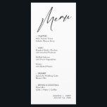 Simple & Modern Wedding Menu Card<br><div class="desc">This Simple & Modern Wedding Menu Card is for the minimalist couple. Changeable colours to fit any palette.</div>