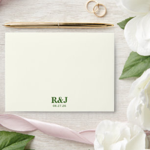 Simple Modern Wedding Monogram Envelope