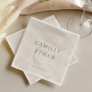 Simple Modern Wedding Paper Napkin