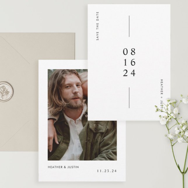 Simple Modern Wedding Photo Save the Date (Creator Uploaded)
