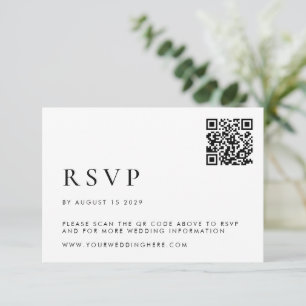 Simple Modern Wedding RSVP Card